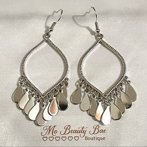 Silver Tassel Drop Earrings
